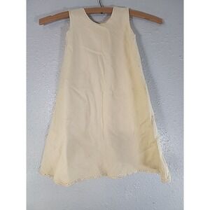 Victorian Girl's Flannel Slip- Chest 20"-Cream/lace Trim